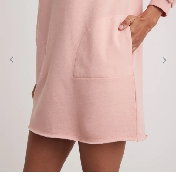 MARINE layer Sweatshirt Dress in Seashell Pink - Picture 3 of 8